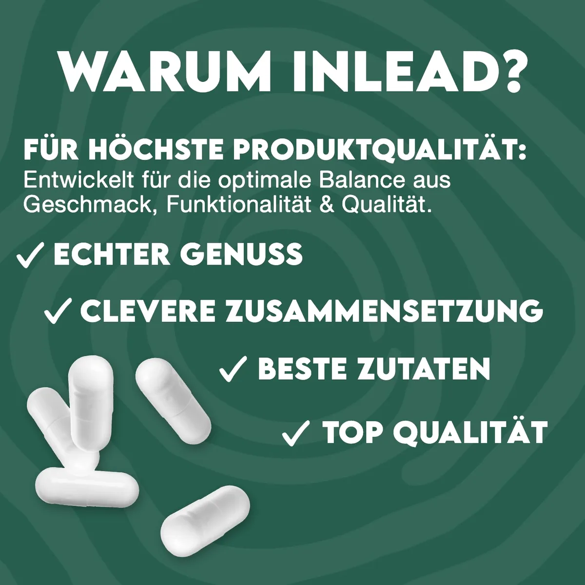 INLEAD - Natron Kapseln | Natriumhydrogencarbonat klar dosiert | Geschmacksneutral & alltagstauglich | Vegan, Glutenfrei & Laktosefrei - 120 Kapseln – Bild 4