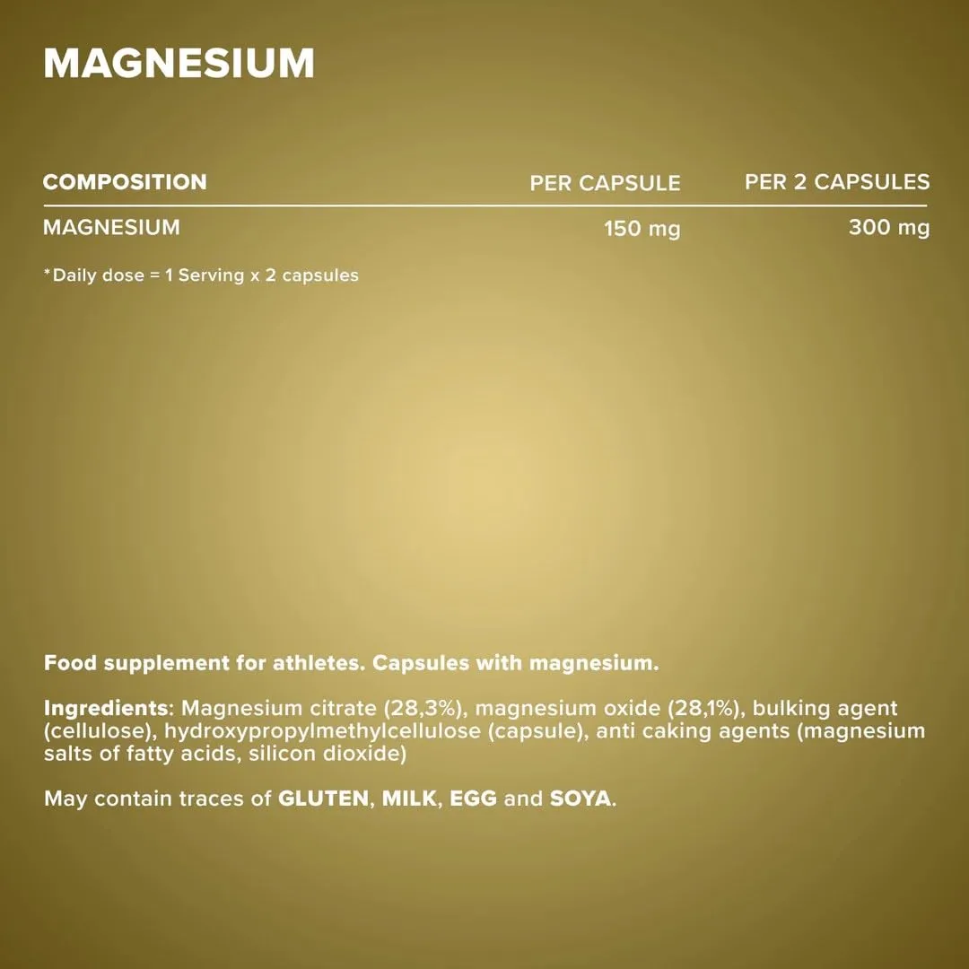 IronMaxx Magnesium - 130 Kapseln Hochwertiges Magnesium zur Unterstützung der Muskelfunktion | 150mg Magnesium pro Portion | ohne Rindergelatine – Bild 4