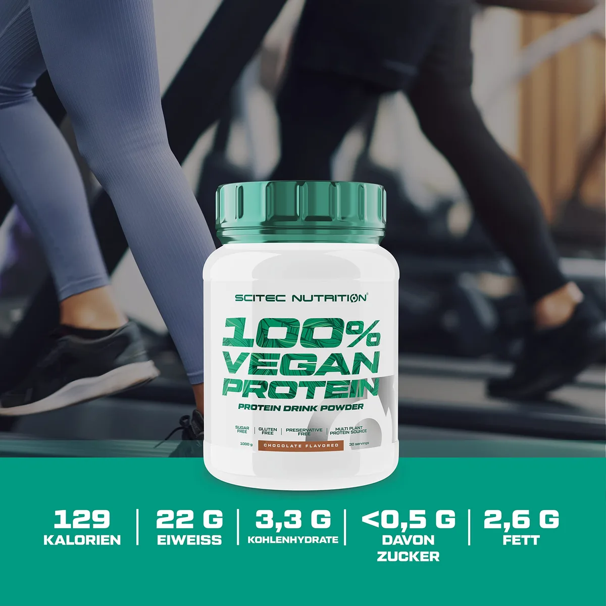 Scitec Nutrition 100% Vegan Protein - 5 pflanzliche Proteinquellen - angereichert mit Vitamin B12-33g pro Portion - Vegan, 1 kg, Vanille – Bild 6