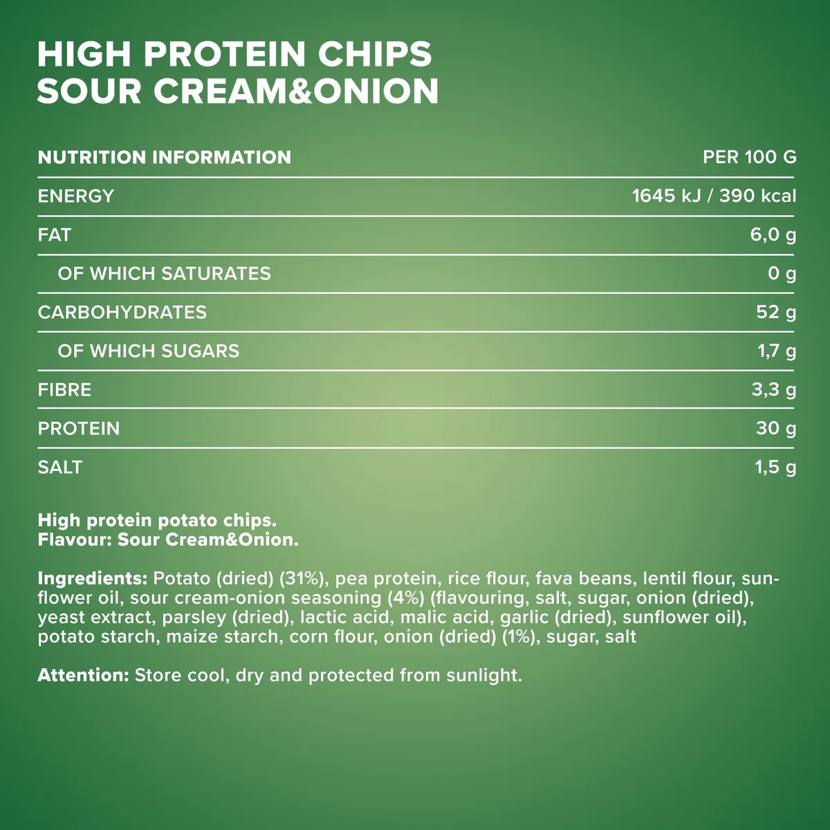 High Protein Potato Chips (60g) - Sour Cream & Onion – Bild 4