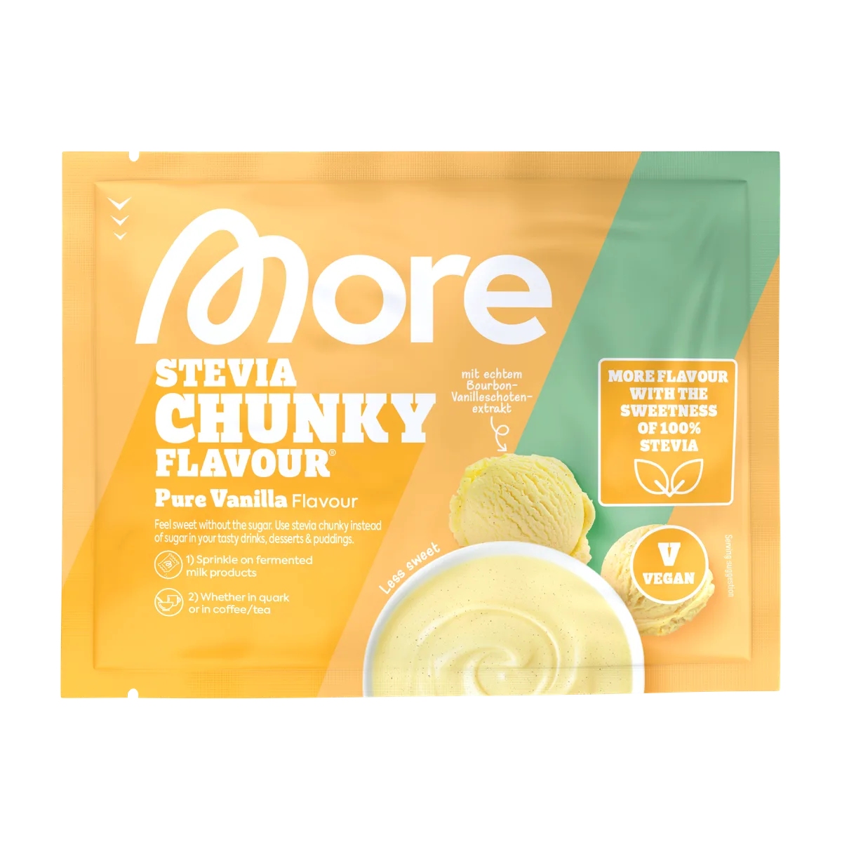Stevia Chunky Flavour Pure Vanilla / 150g – Bild 2