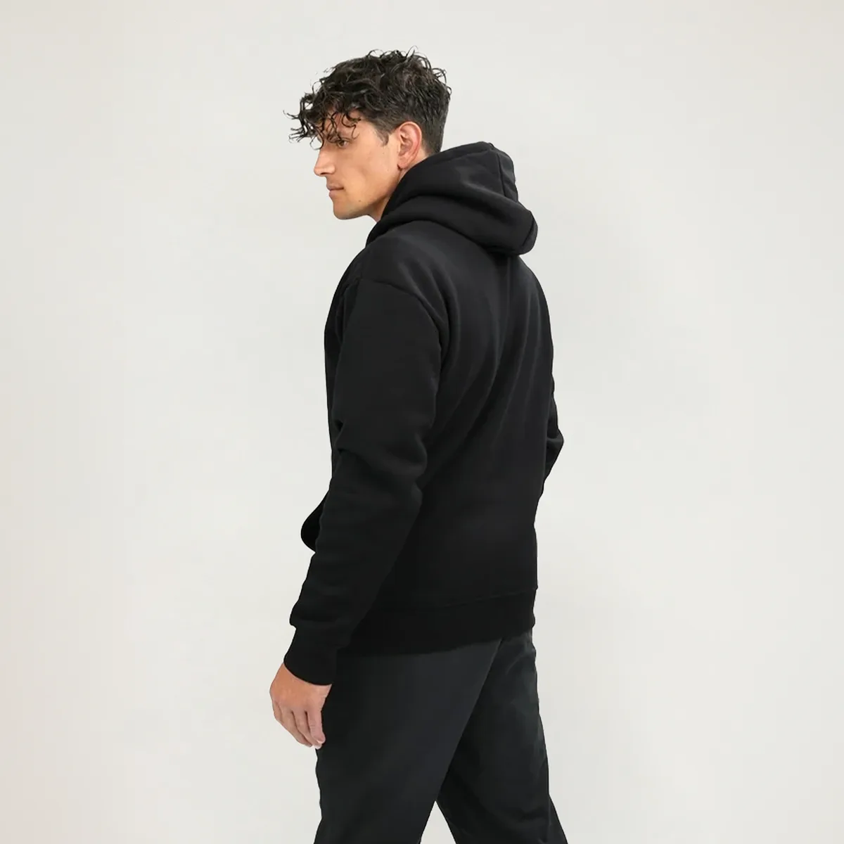 Hoodie Schwarz Unisex - L – Bild 3