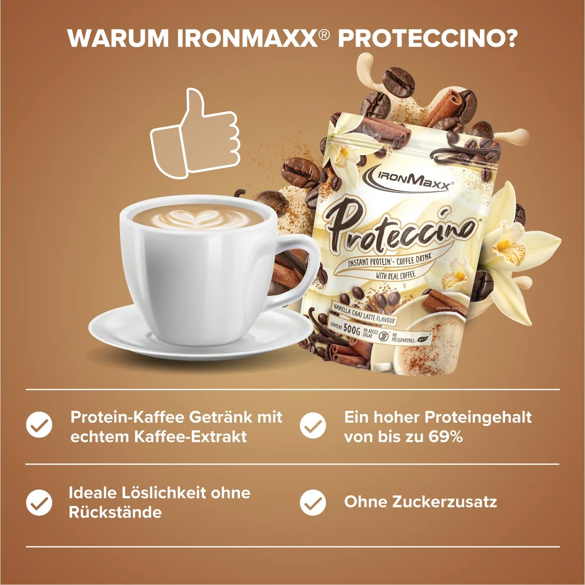 Proteccino (500g) - Vanilla Chai Latte – Bild 3