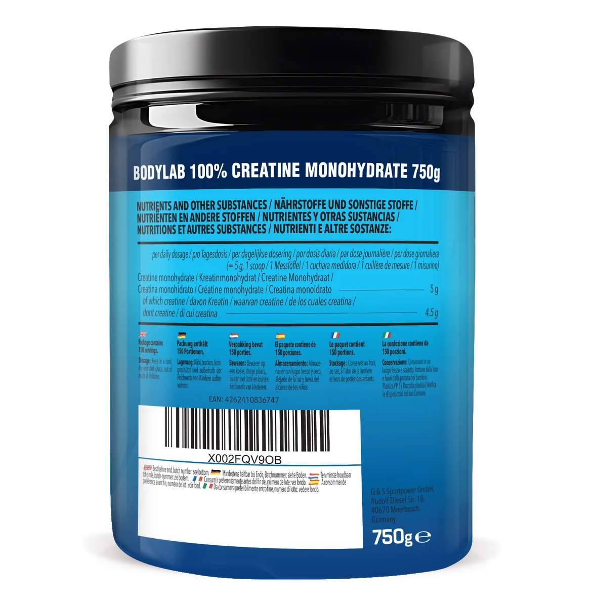 Creatine Monohydrate Powder (750g) – Bild 2