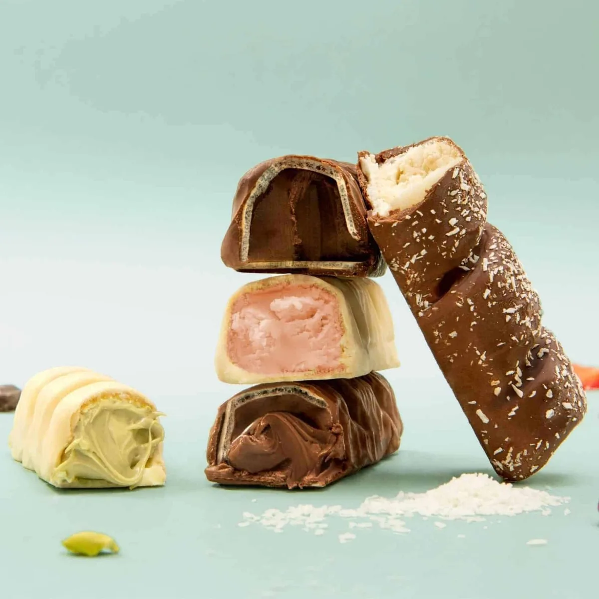 WaNa Protein-Riegel Waff'and Cream | 43g Dunkle Schokolade mit Kokos-Füllung – Bild 2