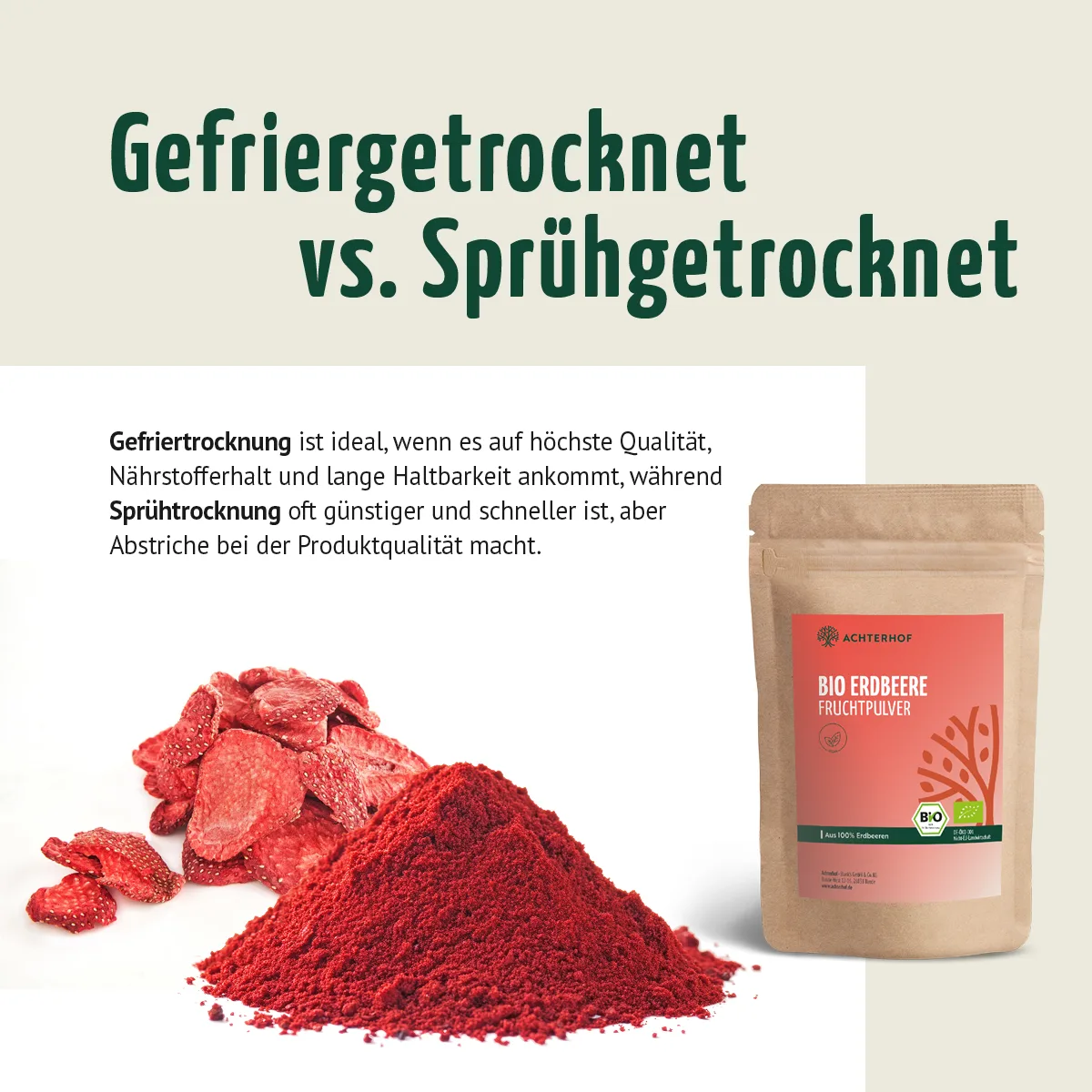 Bio Erdbeere Fruchtpulver (100g) – Bild 8