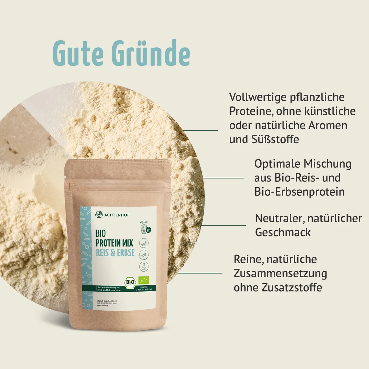 Bio Protein Mix Reis & Erbse (250g) – Bild 4